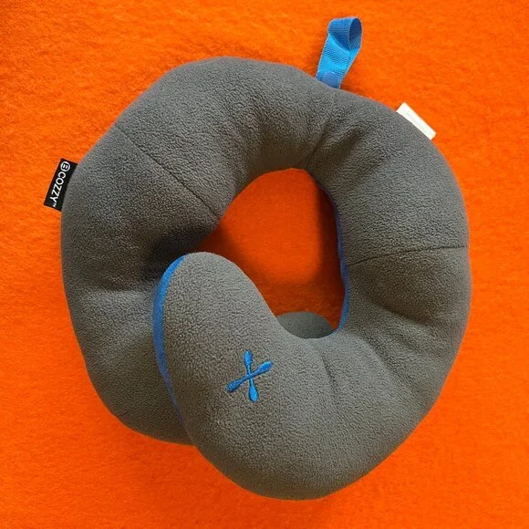 BCOZZY Blue & Gray Travel Neck Pillow + bag - Size L (adult) - Picture 2 of 12